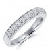 0.70 ct Ladies Round Cut Diamond Wedding Band Ring With Millgrain Edge 
